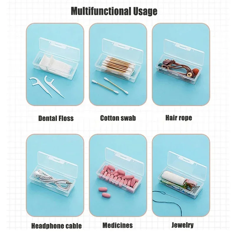 Portable Travel Medicine Box Cotton Swab Holder Case Detal Floss Jewelry Organizer Container Dust-proof Jewelry Accessories Box