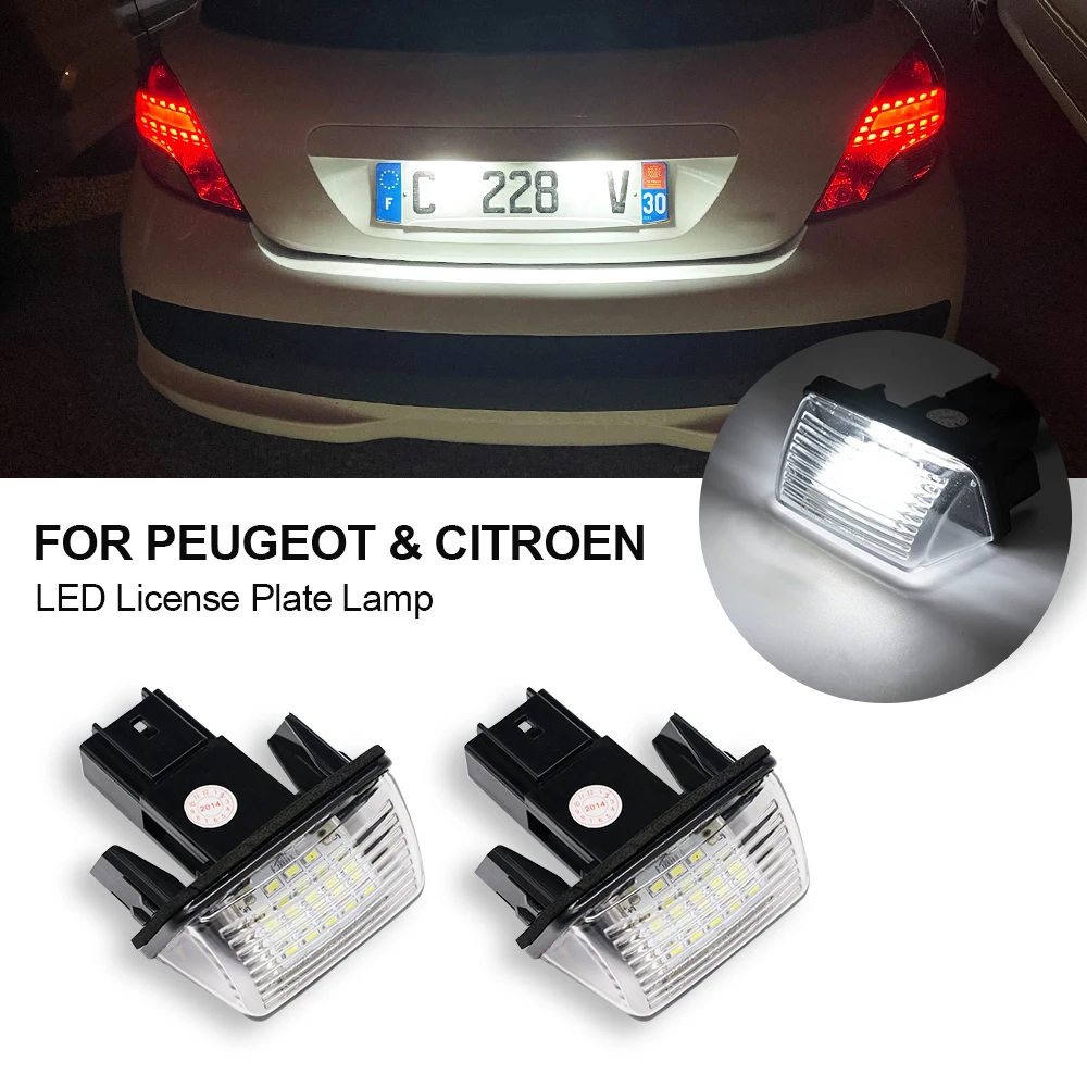 2pc Car Led License Number Plate Light For Peugeot 206 207 306 307 308 2pc-car-led-license-number-plate-light-for-peugeot-206-207-306-307-308