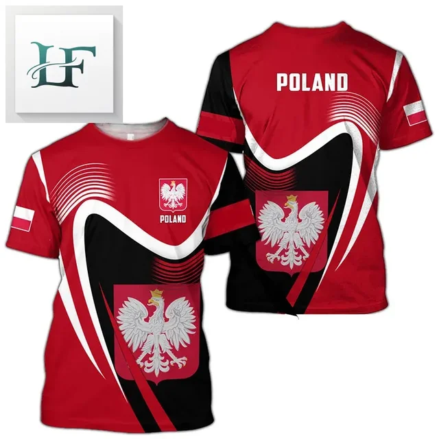 Poland Flag Graphic T Shirt For Men 3d Print Man Clothing Oversized Tees Top Fashion Casual Short Sleeve Blouse Harajuku Clothes 1