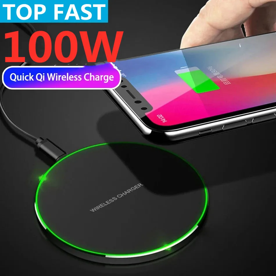 NEW 100W Wireless Charger For iPhone 14 13 12 11 Pro XS X XR 8
