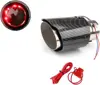 Car modification carbon fiber light-emitting tailpipe with, high temperature resistant LED light modification car exhaust pipe f 3