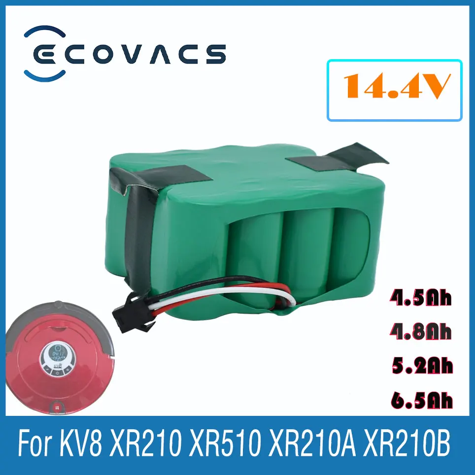 

Ecovacs14.4V4500/4800/5200/6500mAh Ni-MH Sc oplaadnaked Batterij Voor KV8XR210/510/210A/210B XR510B XR510C Stofzuiger Vegen Robot