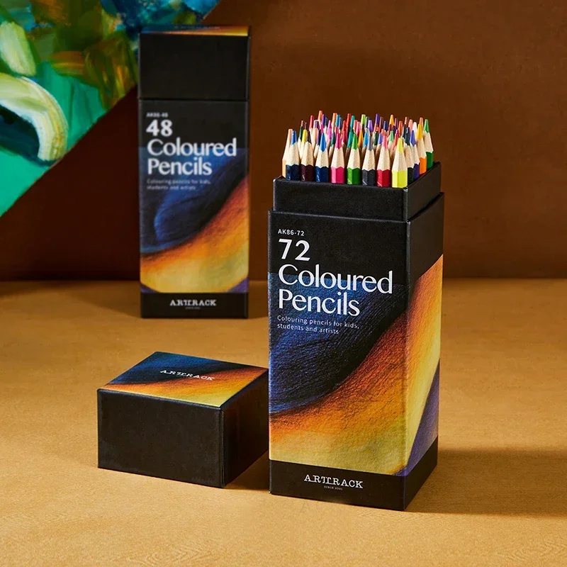 12-72 PCS Wooden Colored Pencils Set Art Supplies For Artist Drawing Writing Back To School Cute Korean Stationery - 6