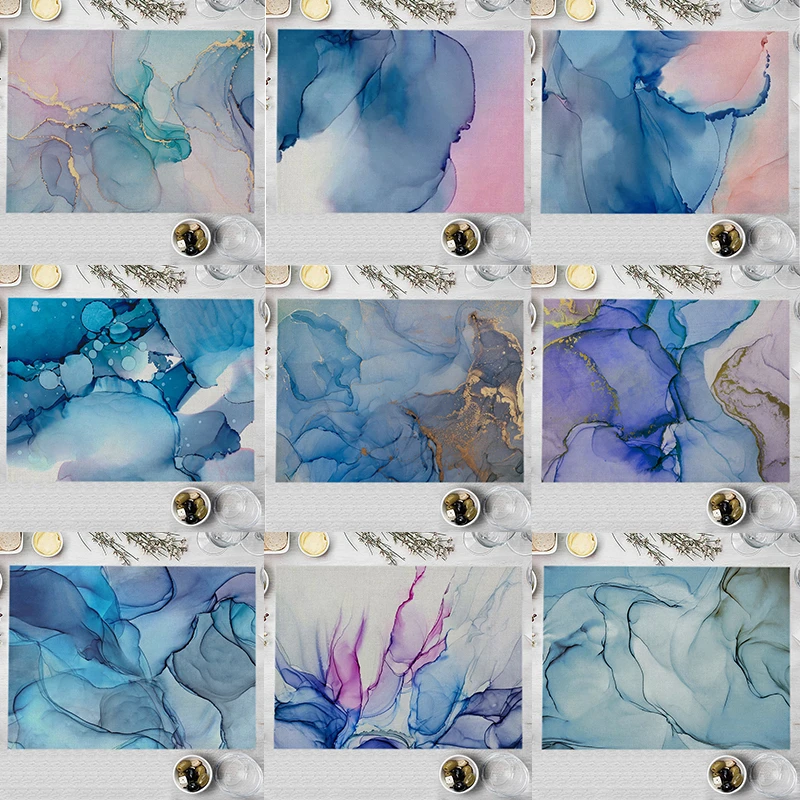 Marble Kitchen Placemat Ink Cotton Kitchen Placemat Ink Marble