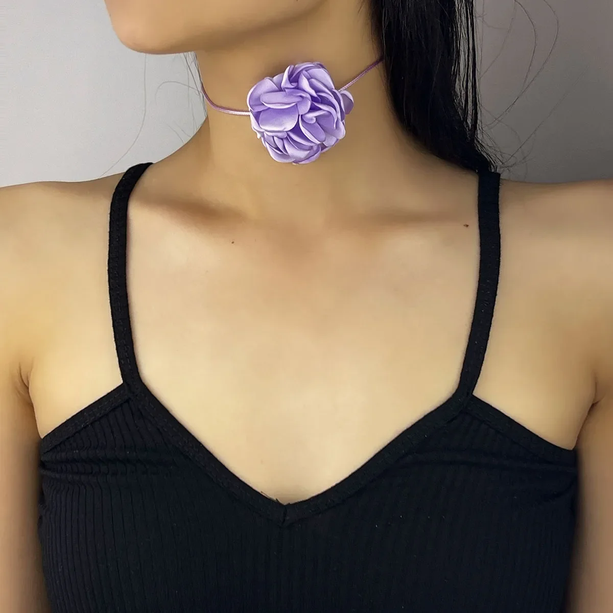 Elegant Rose Multi-layer Flower Clavicle Chain Necklace Women Ladies Korean Fashion Adjustable Rope Choker Y2K Accessories women jewelry