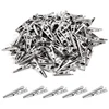 100PCS 1.06IN / 27mm Mini Metal Alligator Clips, Silver Tone Nickel Plated Test Line Spring . 1