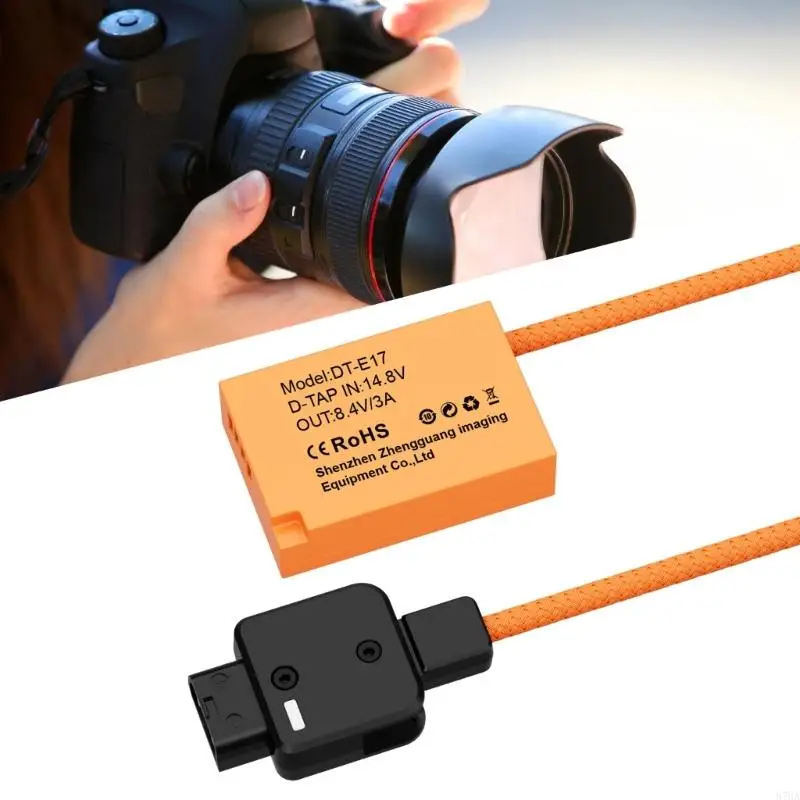 D-TAP Connection to LPE17 Battery Continuous Power Supply for R10 RP T6s T6i T7i X8i SL2 800D 9000D