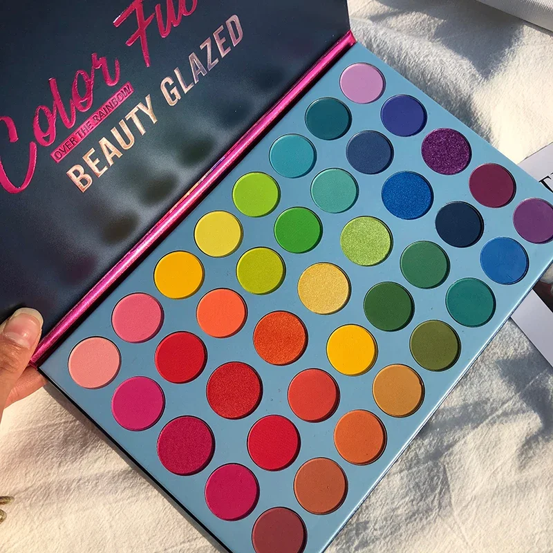 Eye Shadow 39 Color Rainbow Eyeshadow Palette Long lasting Neon Glitter Eye Shadow Pallete Eye Makeup Cosmetics