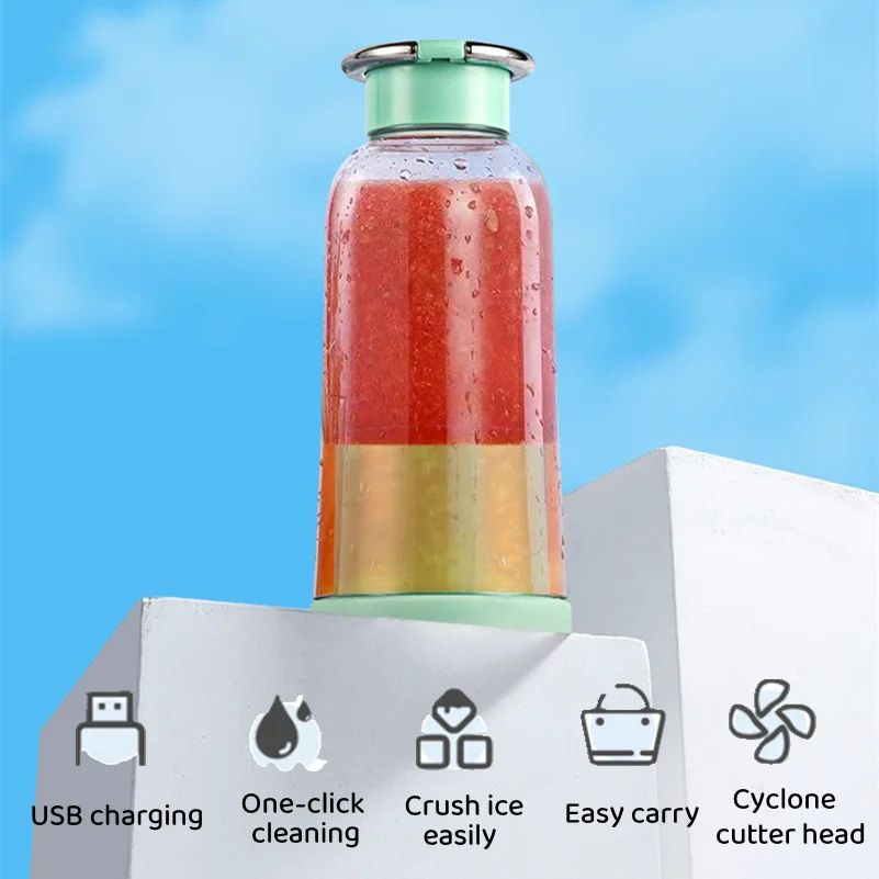 Kaasaskantav elektriline mahlapress Blender USB mini-puuviljasegistid mahlapressid puuviljapressid Toidu-piimakokteili multifunktsionaalne mahlamasin_voghion.com