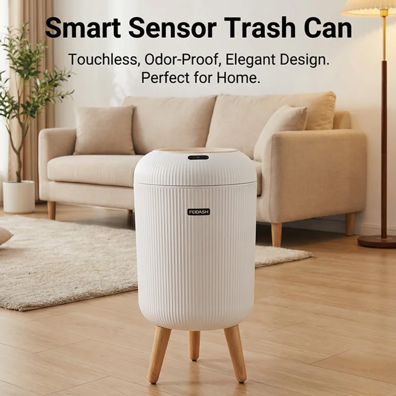 سلة مهملات ذكية مستشعر 10 لتر