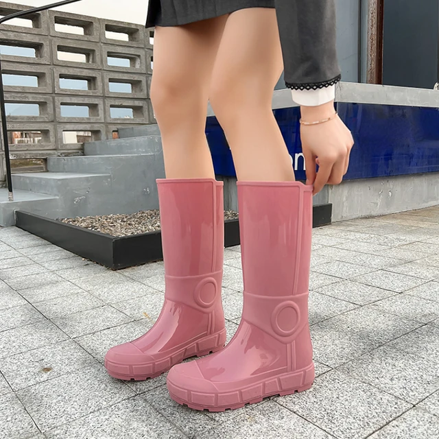 High Rubber Boots Women Rain Shoes Waterproof Galoshes Garden Work Fishing  Waders PVC Rainboots Female Kitchen Shoes Footwear - AliExpress