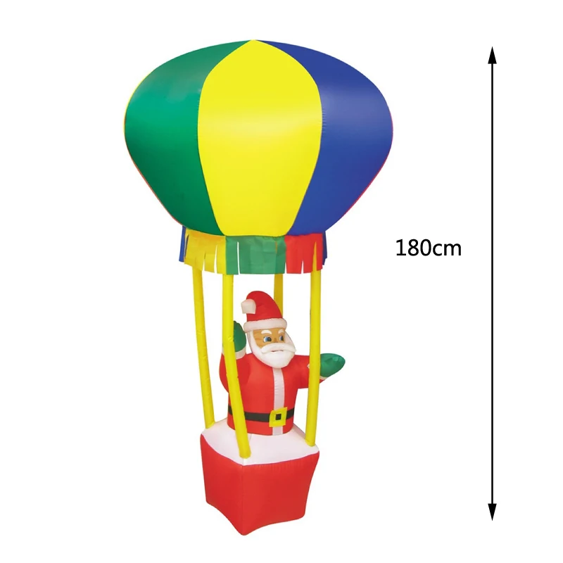 thumbnail image 1 of Tren navideño inflable con luces LED y decoraciones de pingüinos de Papá Noel para jardín, patio, interior y exterior, 1 of 5