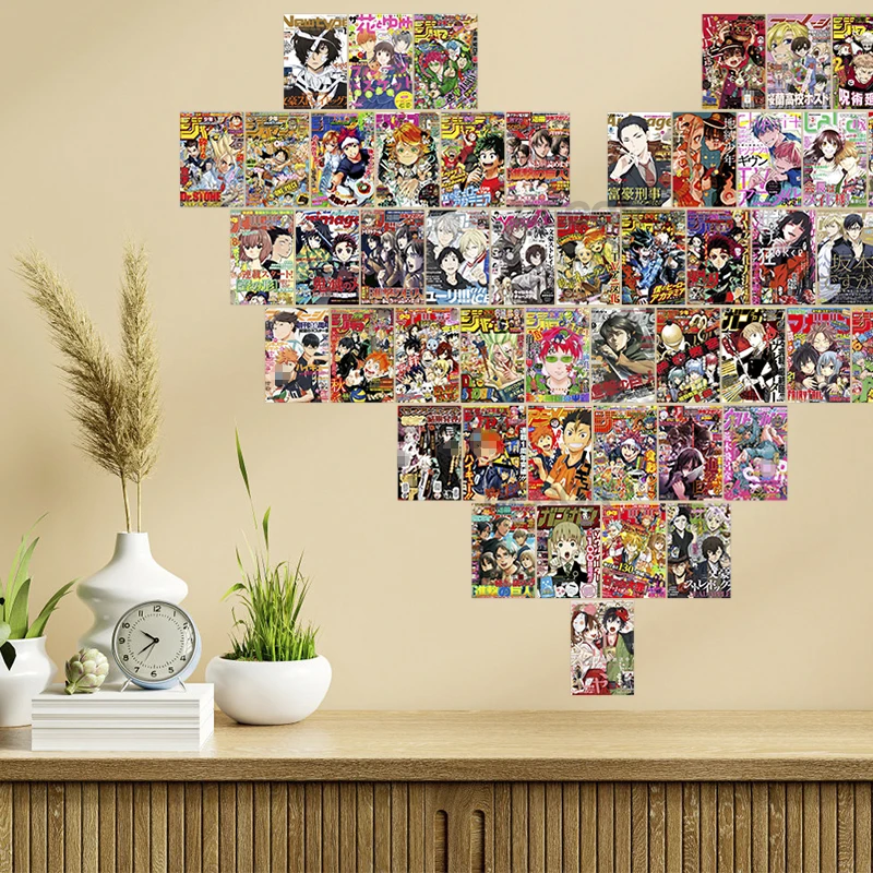 1000PCS Anime Manga Magazine Covers Anime Collage Kit 