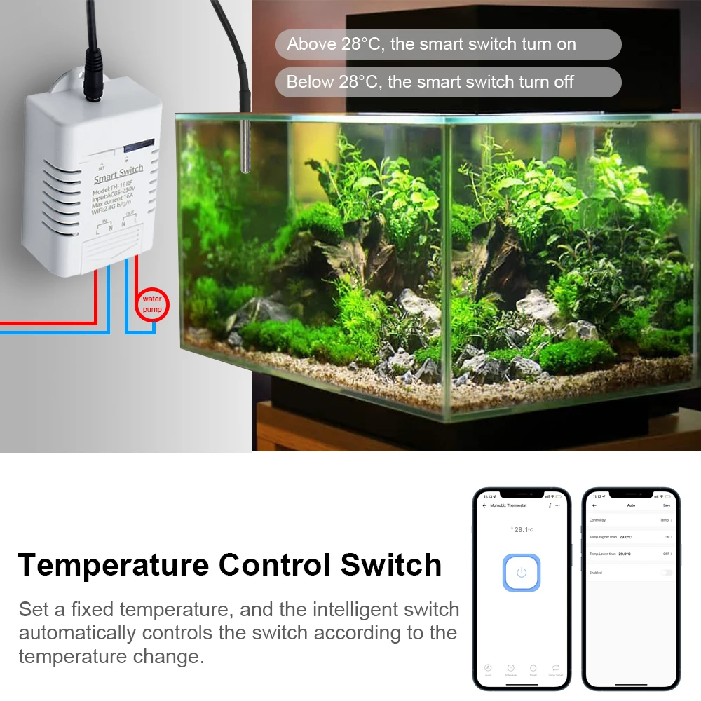 Tuya Ewelink Th16 Wifi Smart Switch Monitoramento Remoto Sensor de Temperatura 16a 3000w para Alexa Google Home - Image 4