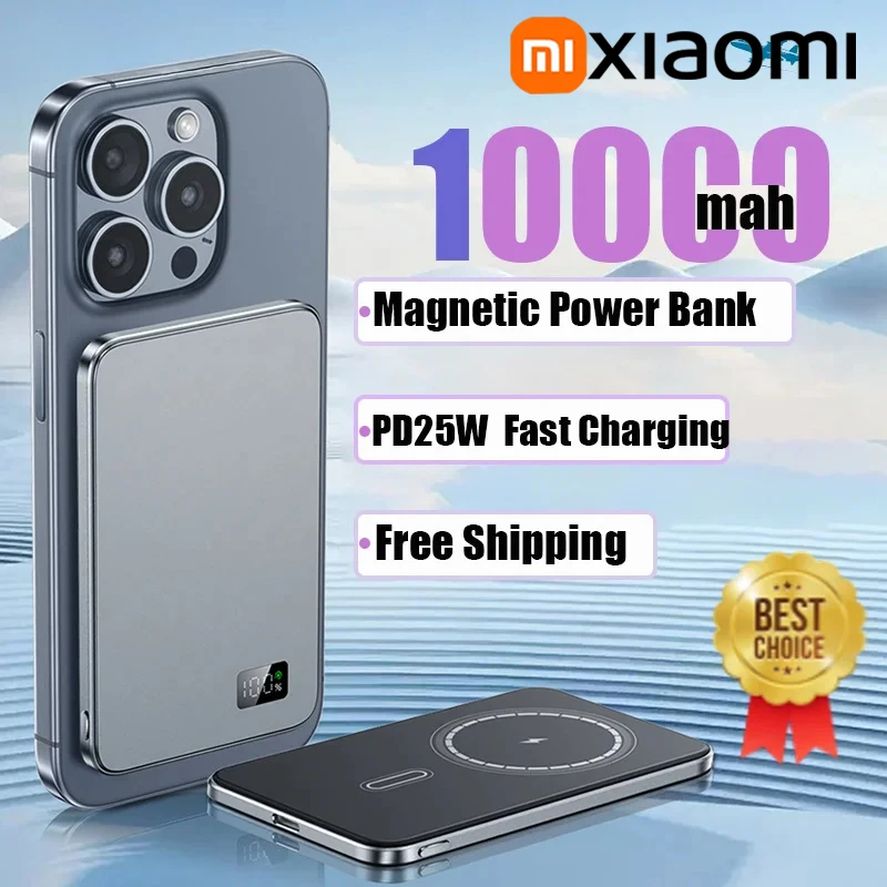 Xiaomi Slim Magnetic Wireless Power Bank 10000mAh High-capacity