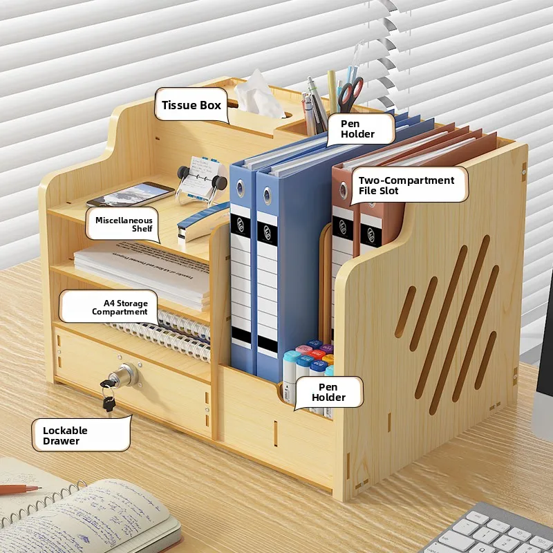 Office Desktop Drawer Storage Box Desk Organizer Tool Cabinet Utensils Dormitory Good Things Bookshelf Miscellaneous Items Rack - 2