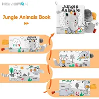 Soft Baby Books 3D Touch Feel High Contrast Cloth Book Montessori Sensory Early Learning Stroller Toys for Infant Toddler Gifts 2