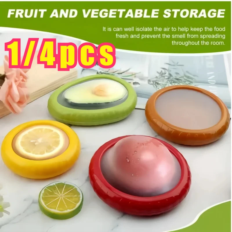 1/4pcs Food Fruit Vegetable Reusable Airtight Fresh Storage Storage Box for Fruits and Vegetables Easy To Clean Kitchen Gadgets kitchen storage box fruit storage box