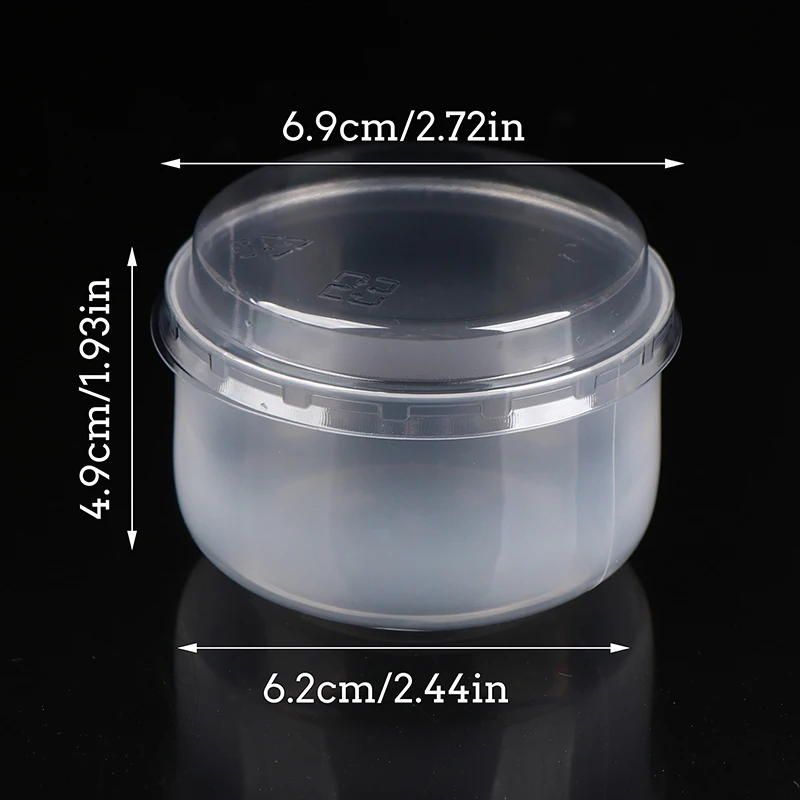 Transparent Baking Pudding Cup 10Sets with Lid