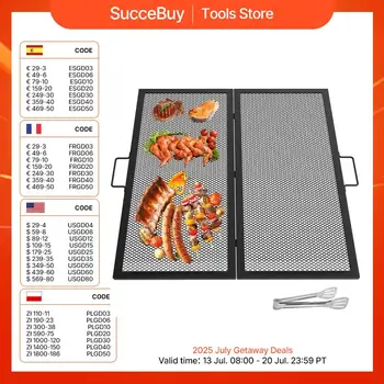 VEVOR griglia di cottura 30/32x15/36/40x15 In griglia pieghevole quadrata/rettangolare per braciere con manico portatile e acciaio solido 1