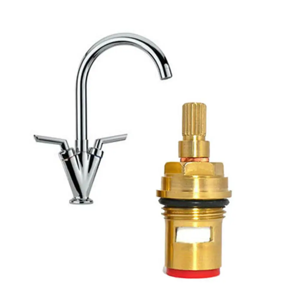 Turn20Teeth12BrassValvesCeramicDiscCartridgeInnerFaucetUniversalReplacementTap