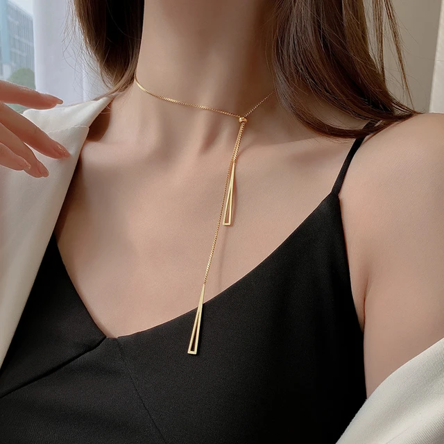 Luxury Fashion Stainless Steel Gold Plated Chain Necklace for Women Golden Choker  Necklaces for Woman Girl Gifts Party Jewelry - AliExpress