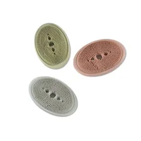 Silicone Soap Dish Creative Shower Dish Drain Plate Bathroom Soap Holder Soap Box Sponge Holder Punch-free High Quality 5