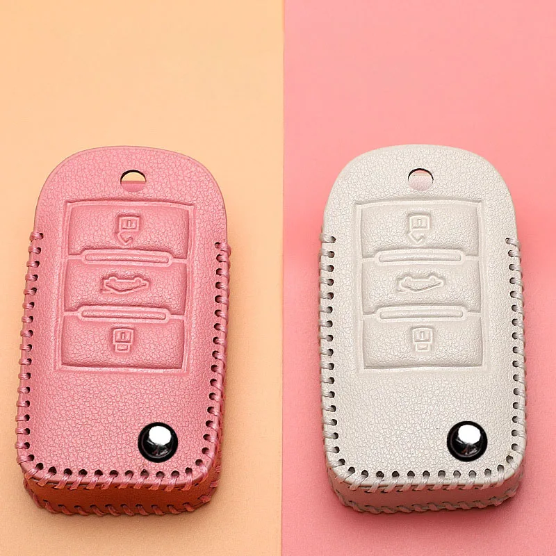 

Leather PU Car Key Case Cover Fob For Saic MG ZS EV MG6 MG7 EZS HS EHS GT GS 350 360 750 W5 Roewe RX5 MG3 I6 I5 RX3 RX8 ERX5 MG5