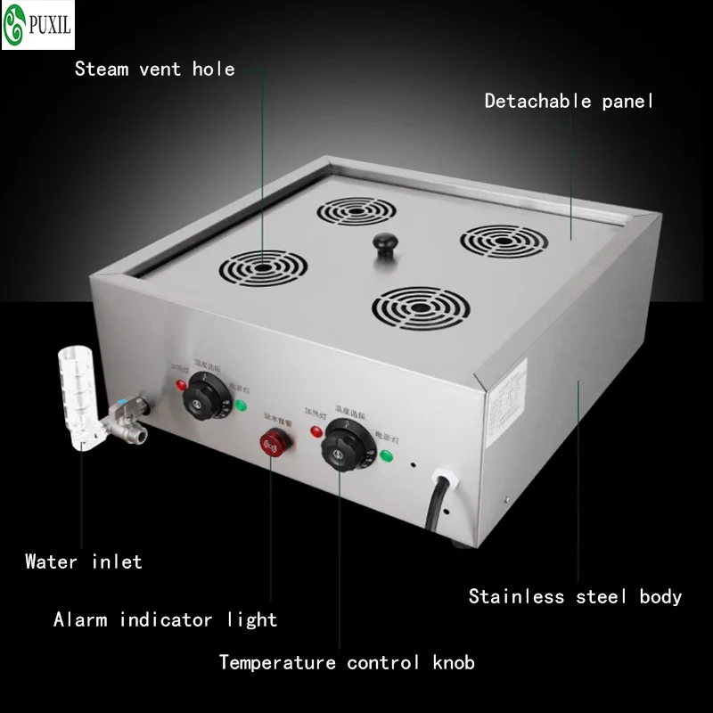 Small Desktop Steamer Meat Fish Dim Sum Dumplings 220V Multifunction Commercial Home Kitchen Appliance 5000W Electric Steam Pot