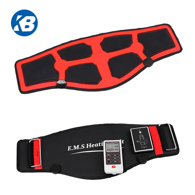 Rechargeable Heating EMS Tens Waist Belt Lower Back Massager Electric