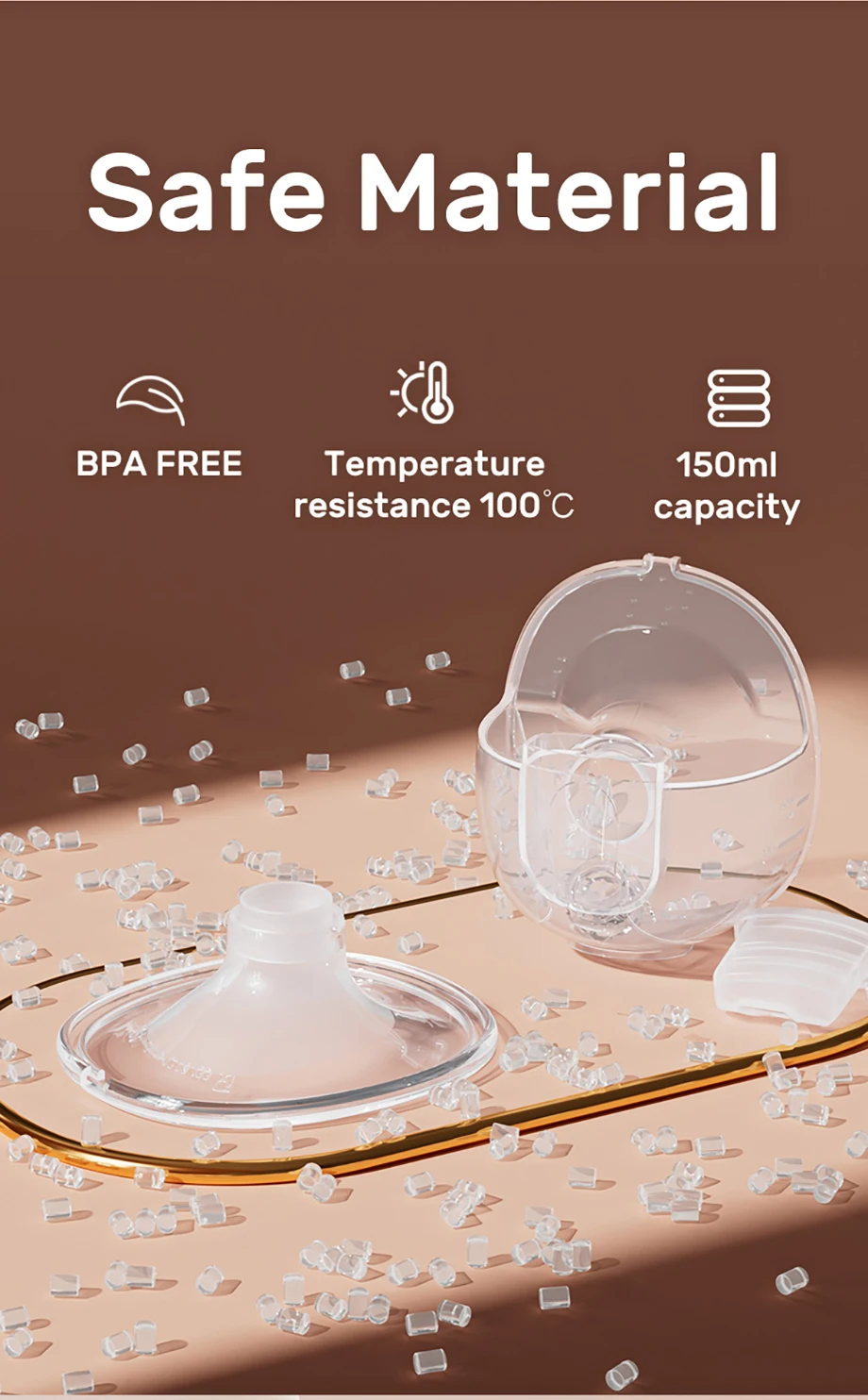 Sa8a8e51fe91546f8897df9b255308c26I NCVI Wearable Breast Pump, Hands-Free Breast Pump with 4 Modes & 9 Levels, Portable Breast Pump, Low Noise & Discreet, 24mm
