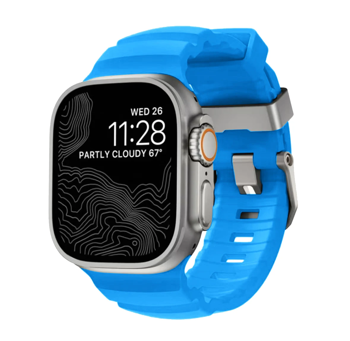Sporty Titanium Silicone Bracelet Strap