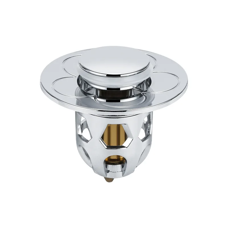 Bathroom Tool Pop-Up Sink Leaking Stopper Sink Strainer Catcher Drain Shower Bounce Core Stainless Steel Wash Basin Washbasin drain filter drain stopper basin drain stopper washbasin drain plug drain strainer bathroom sink stopper hair catcher stopper