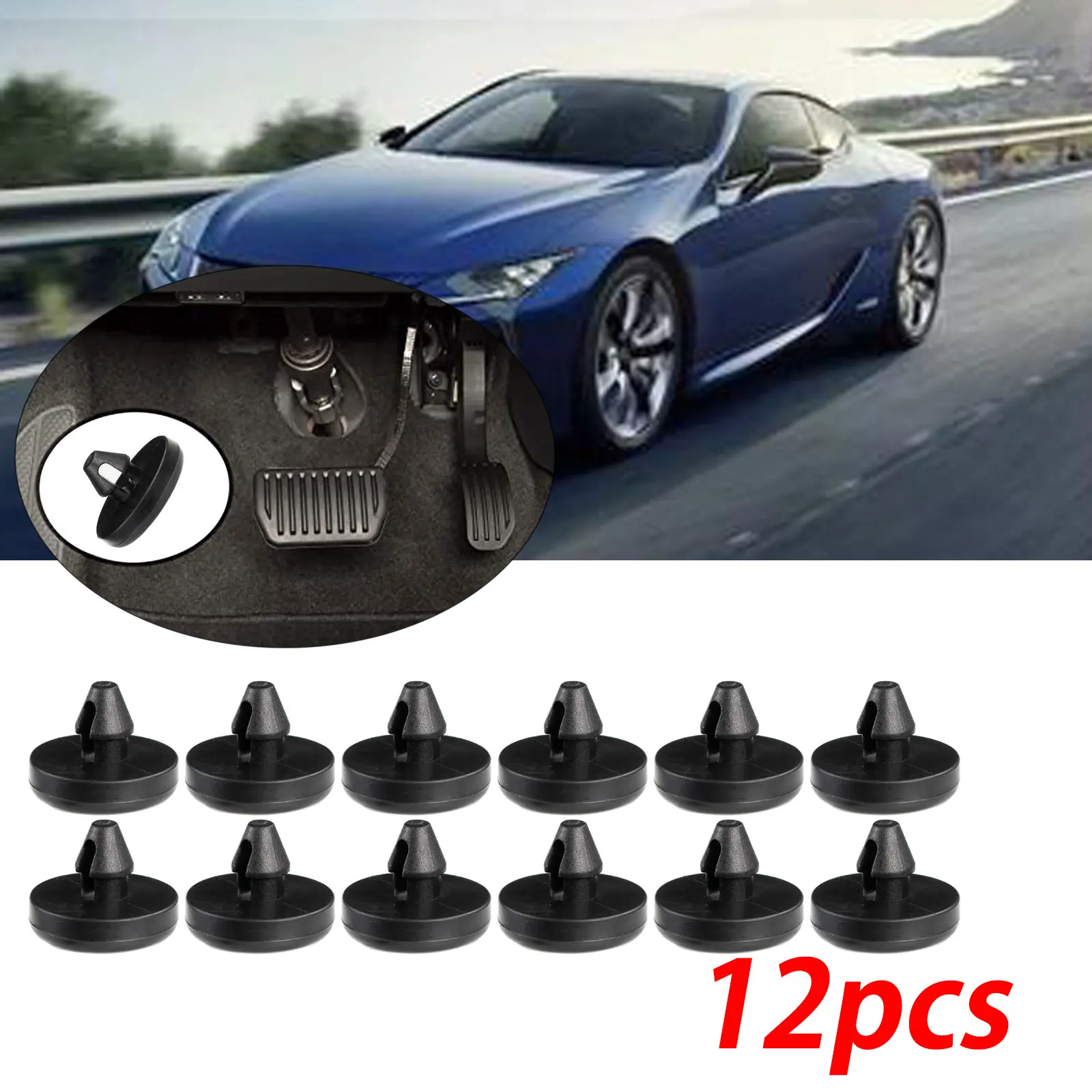 12PcsCarCushionBrakePedalStopPadsRubberLightSwitchStopper