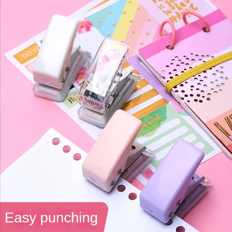 Circle Hole Punch Single Ring 1 Hole Paper Punch Portable Office School