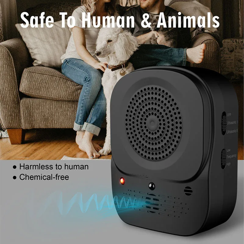 LED Pet Anti Barking Dog Repeller Stop Ultrasonic Bark Deterrents Trainer With Flashlight powerful