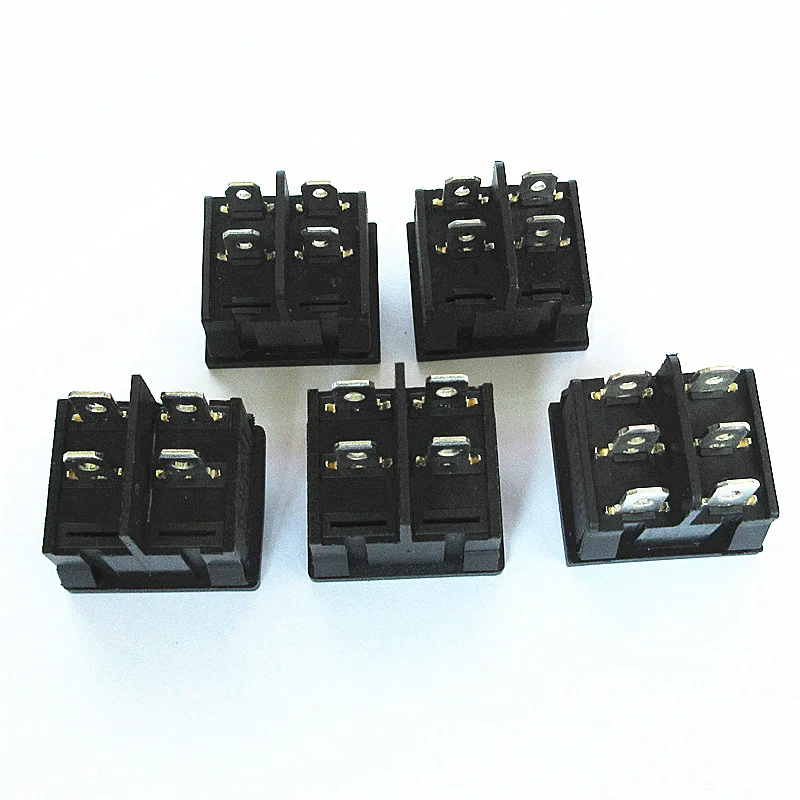 Фото 5 шт., выключатель KCD5 для лодки, черный, 4/6 pin, 2/2 скорость, 3 скорости, трафик и зеленый цвет, со стандартным двойным источником питания, выключатель корабля, 6 А в №3