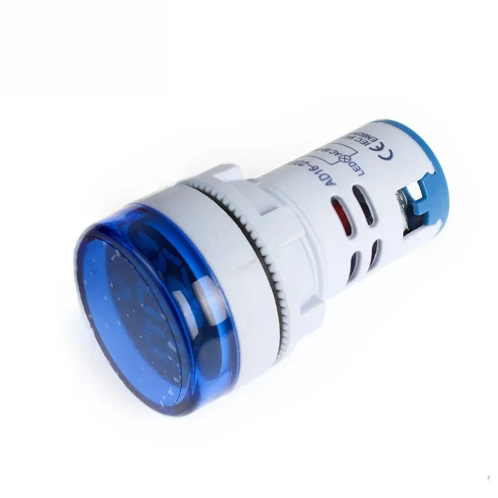 LED Digital Voltmeter 22mm Round LED Indicator Pilot Lamp AC 60-500V Volt Mini Voltage Tester Meter Monitor Power