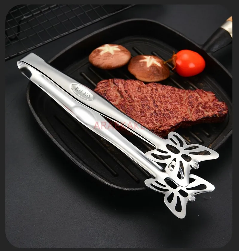 

304 stainless steel butterfly clip Spicy Hot Pot clip buffet clip barbecue clip dessert bread clip food clip