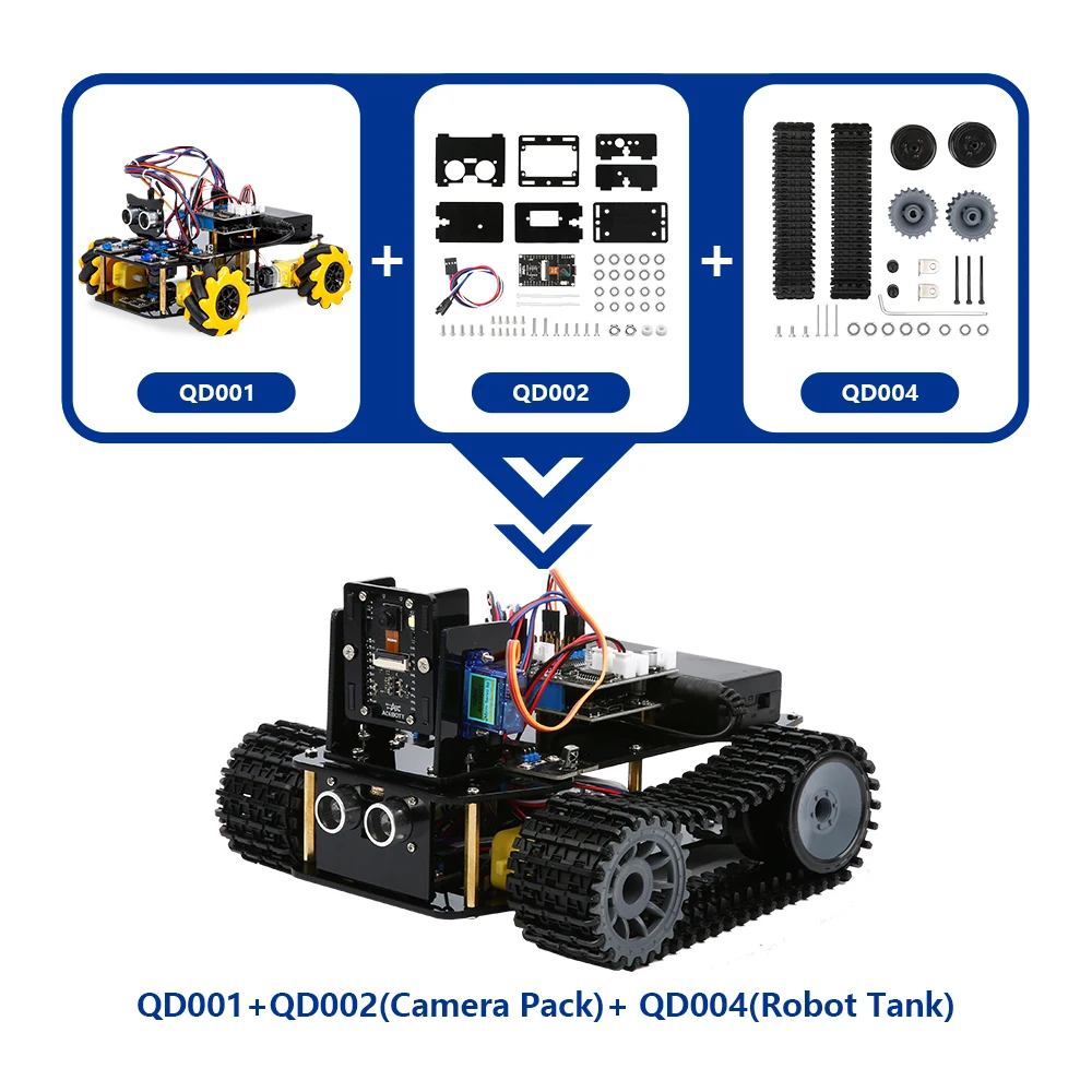 Adeept Mecanum Wheels Robot Car Kit For ESP32-S3 - 4WD Omni-Directional STEM Learning