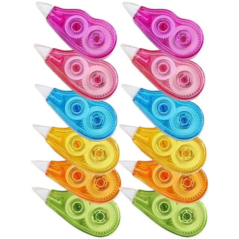 

12pcs Correction Tape Altered Tools School Office Corrector Stationery Kids Gifts School Office Supplies Color Random