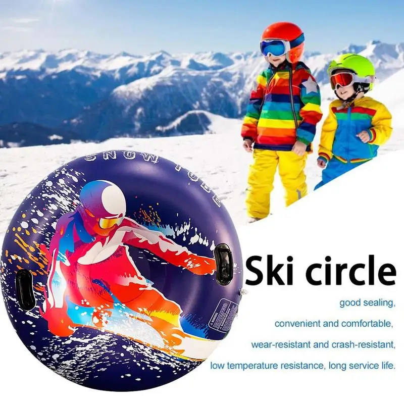 Winter Snow Tube Kids Adults Snow Sports Equipment Inflatable Snow Sled