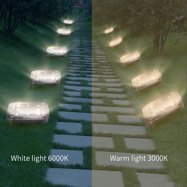 Napelemes Földi Lámpák, 4-Pack Led Kültéri Napenergia-Lámpák, Vízálló Világítás A Sétány Teraszos Udvarához - Image 2