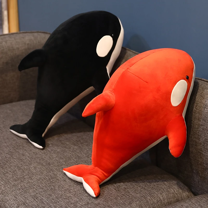 Soft Plush Toy Shark Big Killer Whale Doll Pillow Orcinus Orca Black And White Kids Boys Christmas Birthday Gift For Children