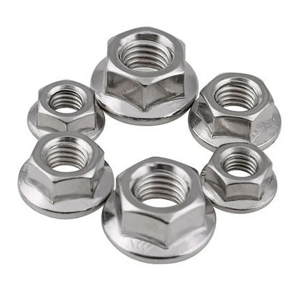 Description Picture 5 of itemM5-M12 Left Hand Thread Hex Serrated Flange Nut 304 Stainless Steel Reverse Thread Hexagon Serrated Spinlock Flange Nuts