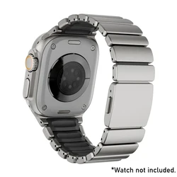 Luxury Metal Magnetic Titanium/Stainless Steel Watch Strap - 42 44 45 46 49mm (TiB - Titanium)