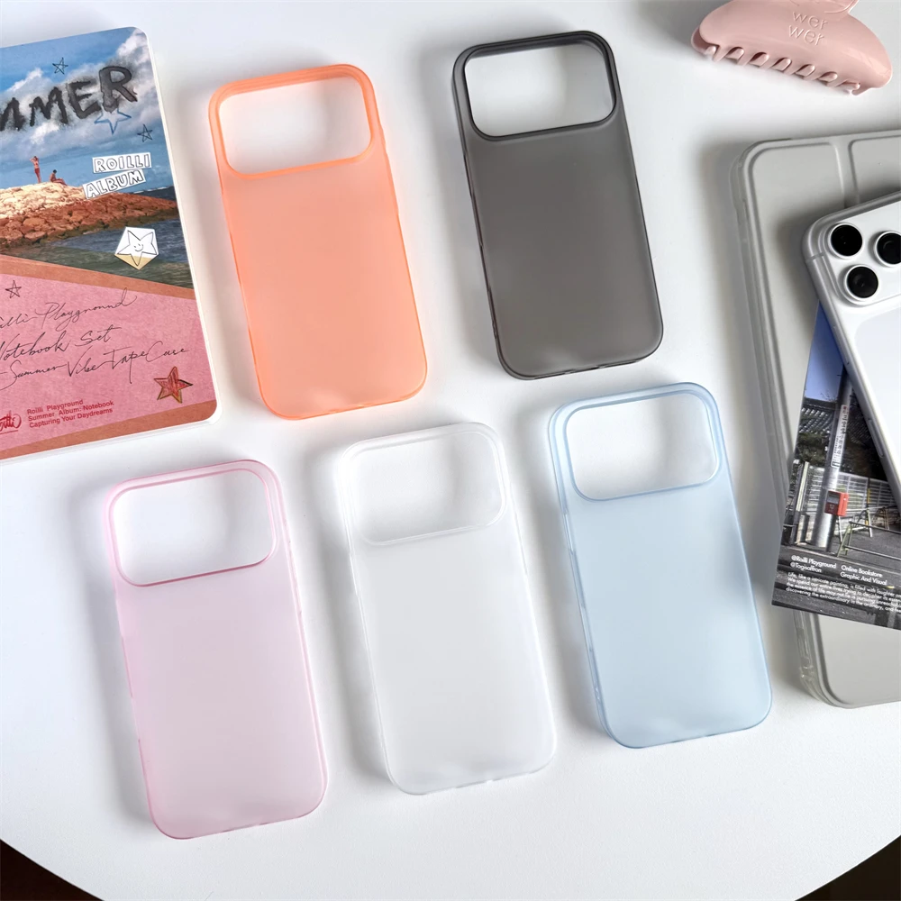 Sleek Matte Translucent Frosted Hard Phone Case - Ultra Thin Solid Color Slim Cover