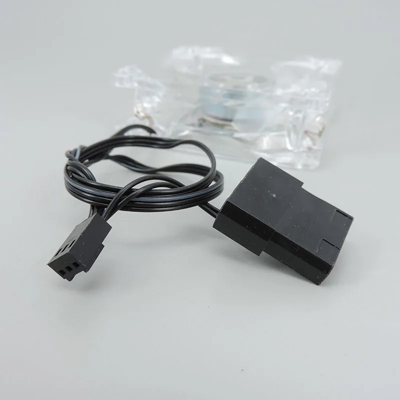 DC 12V 8025 8cm transparent Four colorful 4pin LED Case Brushless Cooling Fan 8080x25mm 8025S 3pin to 4Pin Cooler PC Computer