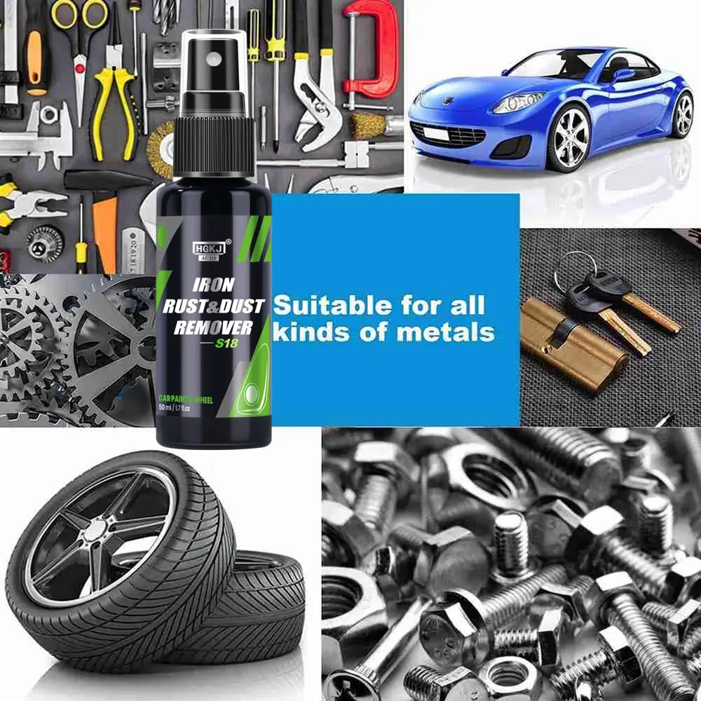 Car Cleaner S18 Car Paint & Wheel Iron Particles Powder Cleaning Super Rust Dust Remover Spray Metal Surface Defender Auto Rim Cleaner