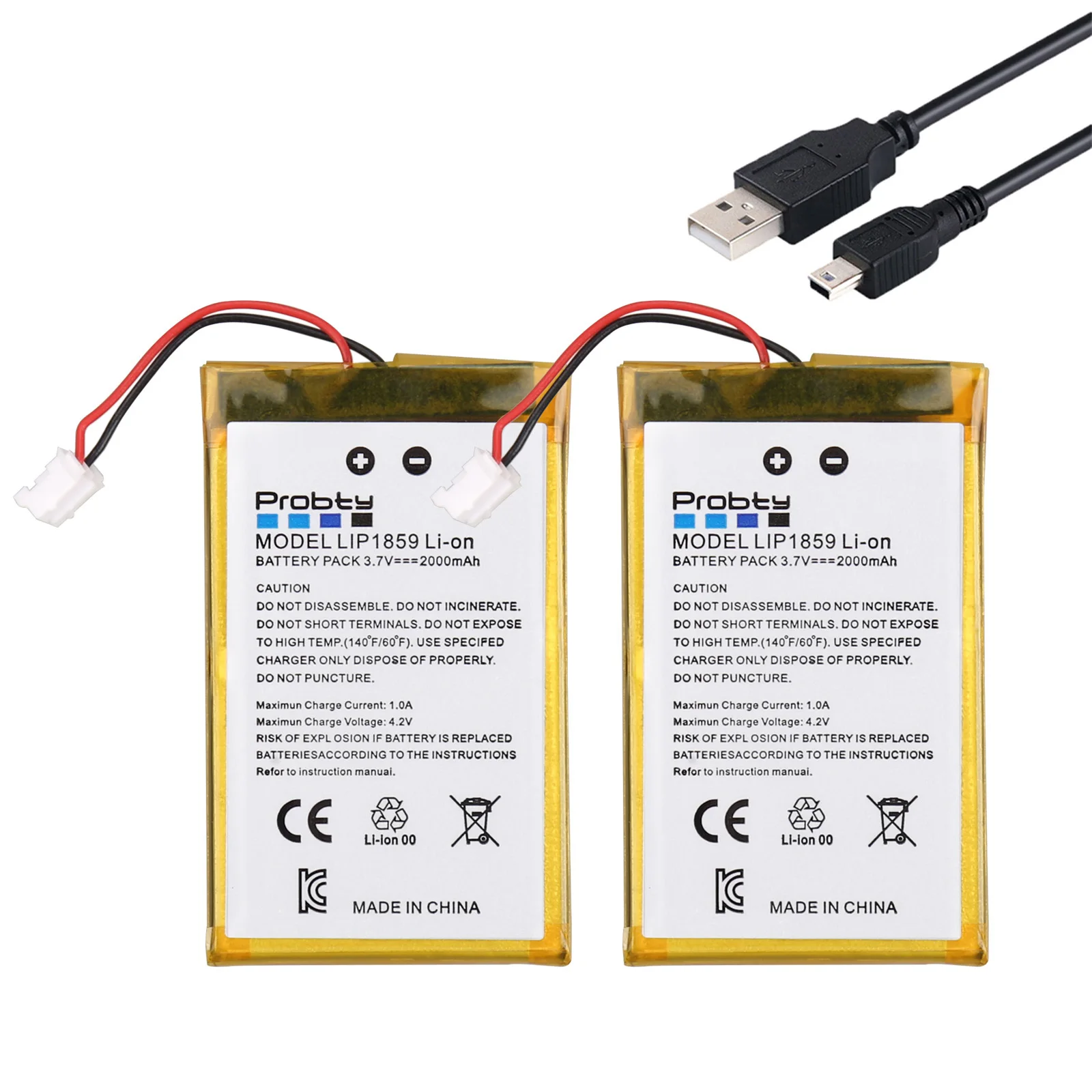 Batteria 2000Mah Lip1859 Per Controller Wireless Sony Playstation 3 Ps3 Dualshock 3 Echzc2E, Cachzc2U